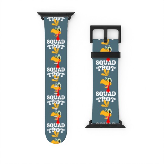 Discover Trot Squad Funny Turkey Trot Matching Thanksgiving 2023 Watch Bands For Apple Watch