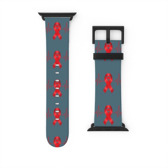 Discover World Aids Day Red Heartbeat Aids Awareness Hiv Watch Bands For Apple Watch
