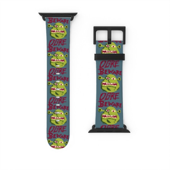 Discover Beware Ogre Shrek Sign Classic Watch Bands For Apple Watch