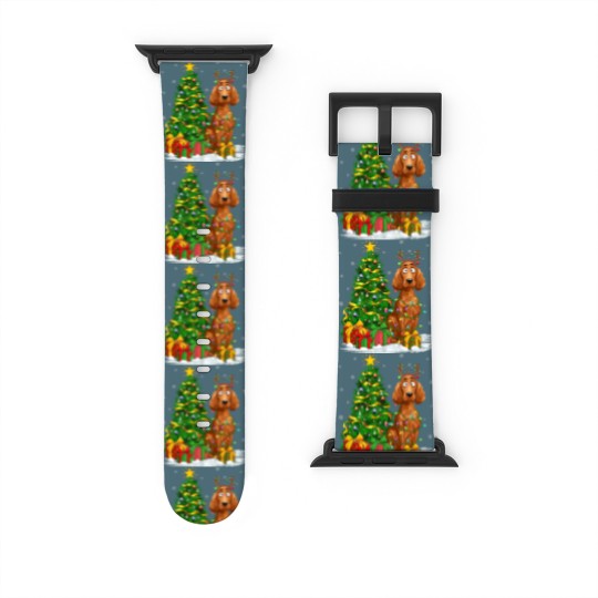 Discover Irish Setter Dog Lover Xmas Lighting Irish Setter Watch Bands For Apple Watch