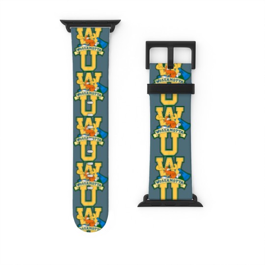 Discover Rocky and Bullwinkle Wossamotta U Logo Watch Bands For Apple Watch