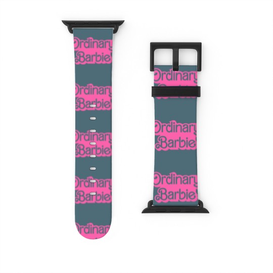 Discover Ordinary Barbie Unisex Watch Bands For Apple Watch Jersey Short Sleeve Watch Bands For Apple Watch in White and Barbie Pink