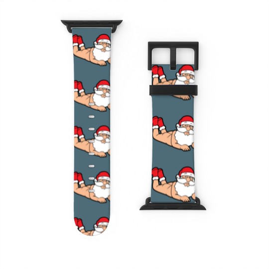 Discover Funny Sexy Santa Claus Xmas Merry Christmas Winter Watch Bands For Apple Watch