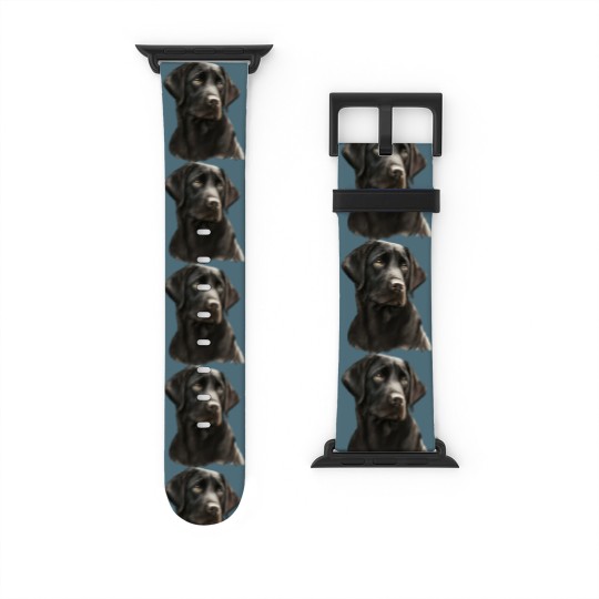 Discover Black Labrador Black Labrador- Black Labrador Head And Shoulders Watch Bands For Apple Watch