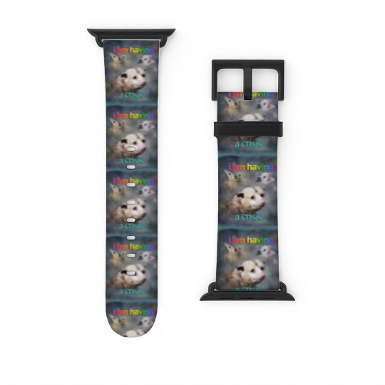 Discover I am having a crisis possum word art Classic Watch Bands For Apple Watch