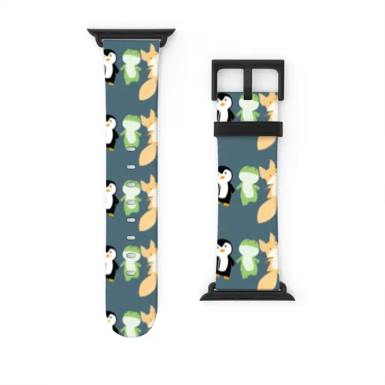 Discover Penguin frog fox cute animals for kids animal fun Watch Bands For Apple Watch
