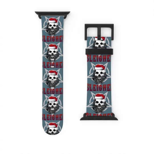 Discover Sleigher Heavy Metal Slayer Christmas Watch Bands For Apple Watch
