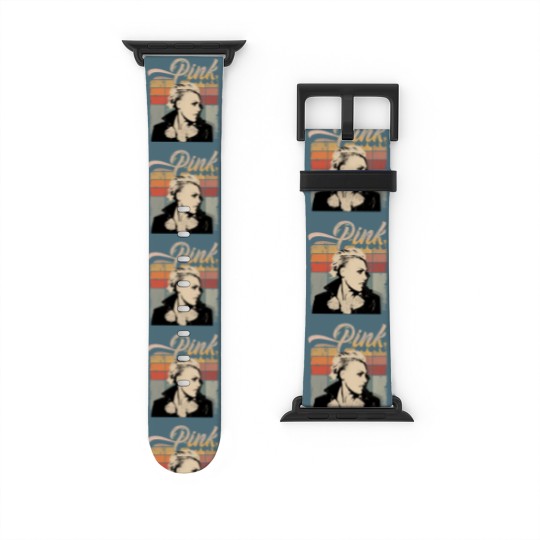 Discover Retro P!nk Pink Watch Bands For Apple Watch, Music Tour 2023 Watch Bands For Apple Watch Pink Summer concert Watch Bands For Apple Watch
