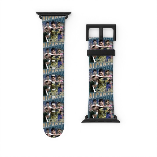 Discover Carlos Alcaraz Watch Bands For Apple Watch, Carlos Alcaraz 90s Bootleg Watch Bands For Apple Watch