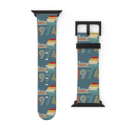 Discover Vintage 1974 Watch Bands For Apple Watch, 1974 Birthday Watch Bands For Apple Watch, 49th Birthday Watch Bands For Apple Watch