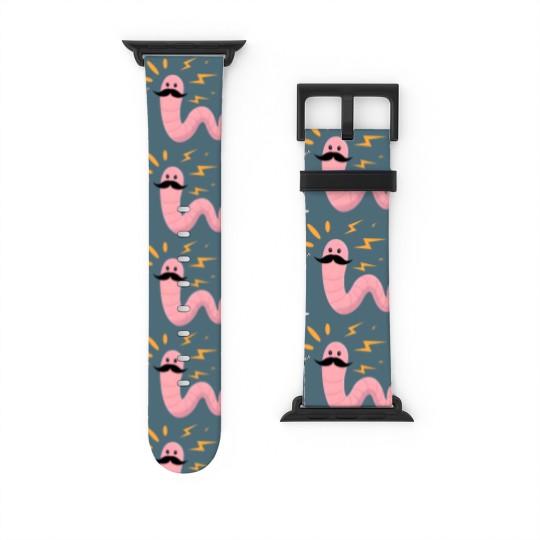 Discover Worm with a Mustache, Vanderpump Rules, Scandoval, Pump Rules, VPR, Sandoval Watch Bands For Apple Watch, Funny Watch Bands For Apple Watch