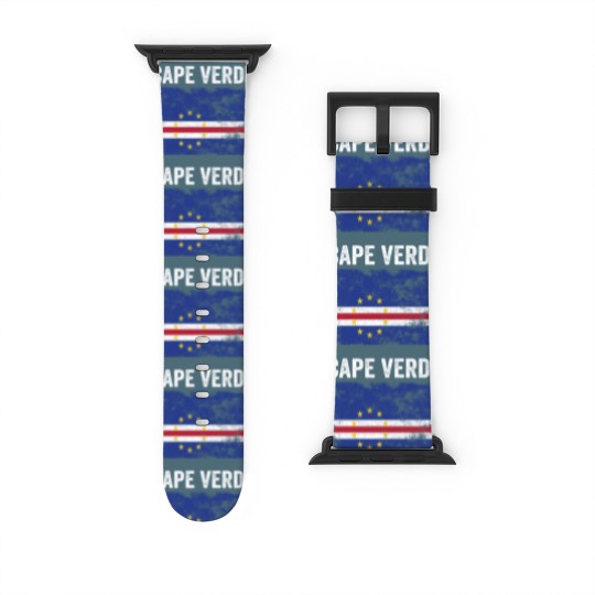 Discover Cape Verde Flag Distressed Watch Bands For Apple Watch