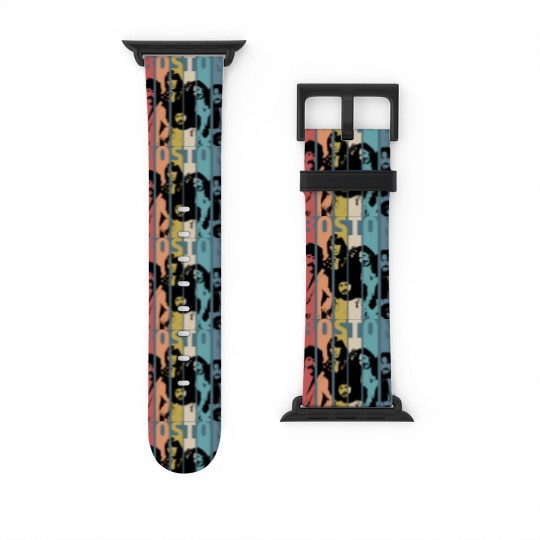 Discover Vintage Retro Boston Band Watch Bands For Apple Watch, Boston Band Gift