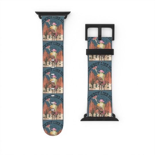 Discover You're a cowboy like me Watch Bands For Apple Watch, Cowboy Frog Watch Bands For Apple Watch