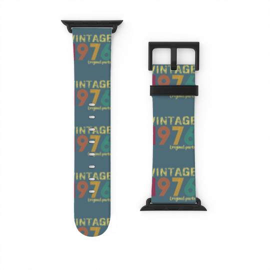 Discover 1976 Original Parts Watch Bands For Apple Watch, 47th Birthday Watch Bands For Apple Watch, Retro 1976