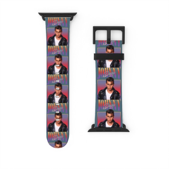 Discover Retro Johnny Depp Watch Bands For Apple Watch, Johnny Depp Merch Watch Bands For Apple Watch