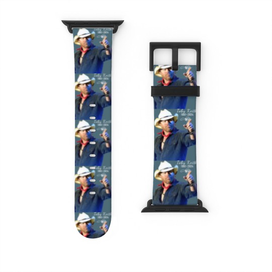Discover RIP Toby Keith 1961-2024 Signatures Watch Bands For Apple Watch for Men Women