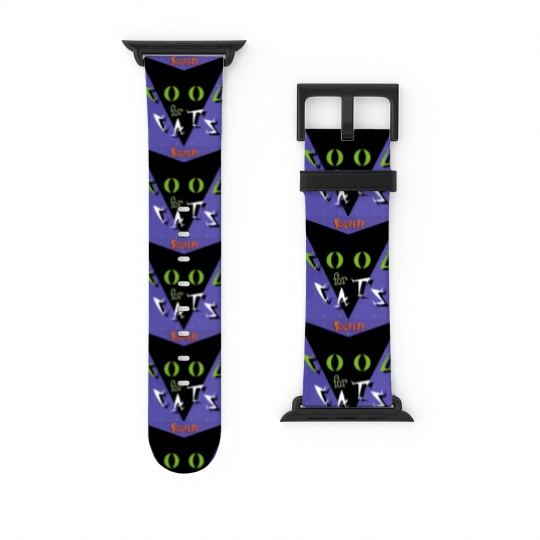 Discover Squeeze Cool For Cats Cool Cats Purple Green Watch Bands For Apple Watch