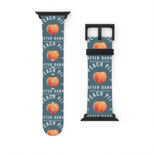 Discover Peach P After Dark - modern vintage logo - Peach P - Watch Bands For Apple Watch