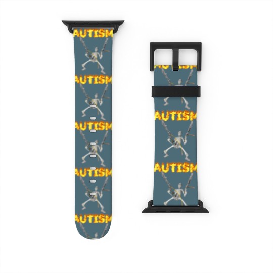 Discover autism skeleton meme t Watch Bands For Apple Watch