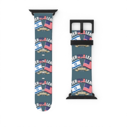 Discover Jerusalem Israel Usa American Flag Watch Bands For Apple Watch