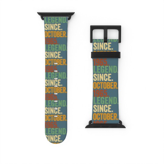 Discover Retro 1965 Birthday October Born Legend Since 1965 Watch Bands For Apple Watch