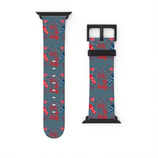Discover 4th of July Fireworks Red White Blue Patriotic Watch Bands For Apple Watch