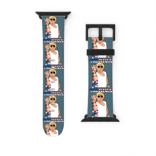 Discover Trump 'Merica Watch Bands For Apple Watch, Funny 4th of July Watch Bands For Apple Watch, Trump Star Sprinkling Watch Bands For Apple Watch