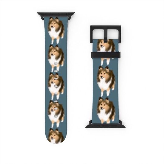 Discover Sheltie Cute Sheltie Drawing Watch Bands For Apple Watch