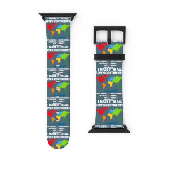Discover world traveler seven continents 7 continents club white Watch Bands For Apple Watch
