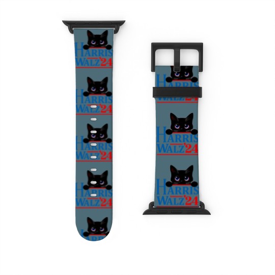 Discover Harris Walz Cat Lady  Harris tim walz Watch Bands For Apple Watch - 1 Watch Bands For Apple Watch