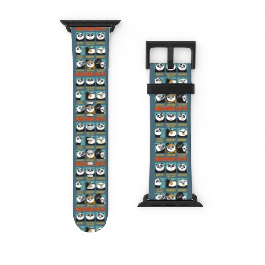 Discover kung fu panda emotions of po portrait grid Watch Bands For Apple Watch
