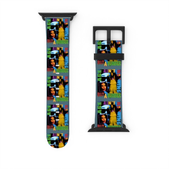 Discover Aaliyah Watch Bands For Apple Watch - Age Ain't Nothing But A Number vntg rap Watch Bands For Apple Watch 90s 2000's rnb