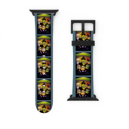 Discover Unisex Halloween Minions Jersey Short Sleeve Watch Bands For Apple Watch