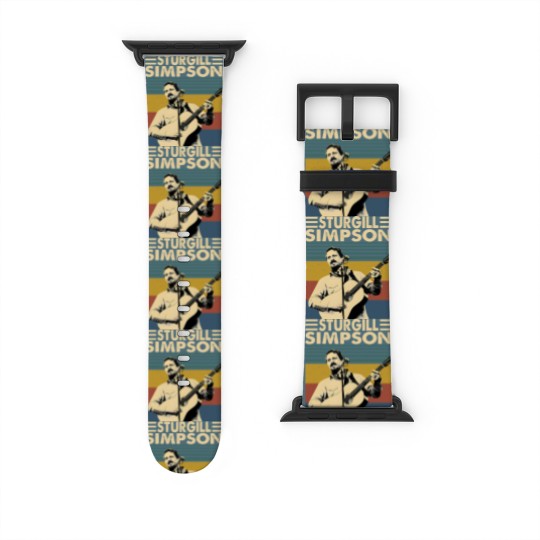 Discover Sturgill Simpson Retro Vintage Unisex Watch Bands For Apple Watch, Sturgill Simpson Music Watch Bands For Apple Watch