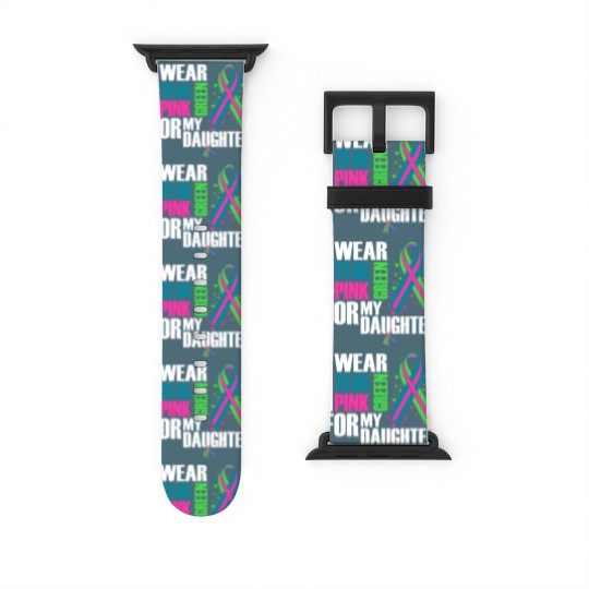 Discover Metastatic Breast Cancer Ribbon Daughter Cancer Awareness Watch Bands For Apple Watch