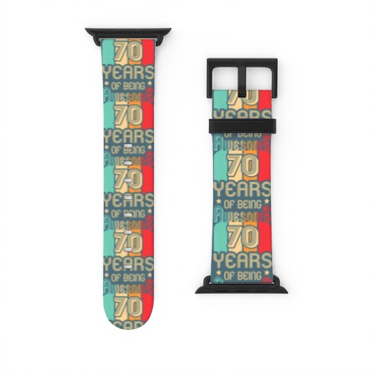 Discover 70 years of being awesome 70 years old 70th birthday Watch Bands For Apple Watch