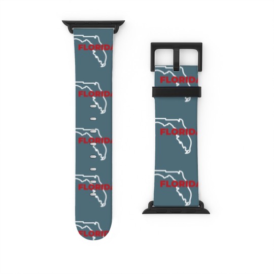 Discover Florida Map Outline - Florida Map - Watch Bands For Apple Watch