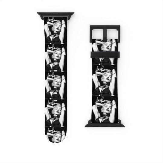 Discover Madonna Signature Watch Bands For Apple Watch Short Sleeve Cotton Black Men All Size S to 5XL