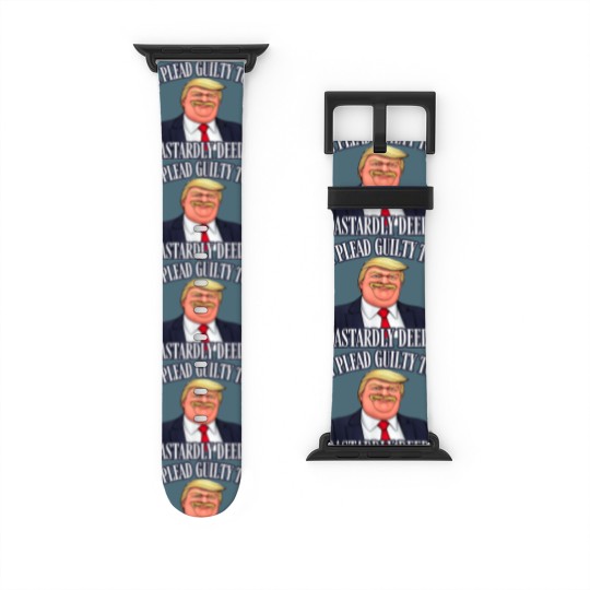 Discover Dastardly Deeds Funny Trump Cartoon Style Graphic Watch Bands For Apple Watch