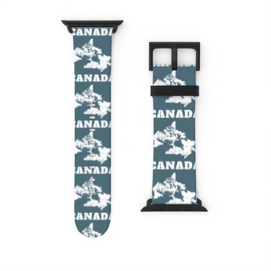 Discover Canada Map Moose - Canada Map - Watch Bands For Apple Watch