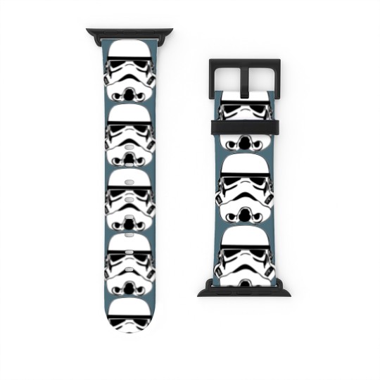 Discover illustration Stormtrooper Drawing Stencil stormtrooper white face star Watch Bands For Apple Watch