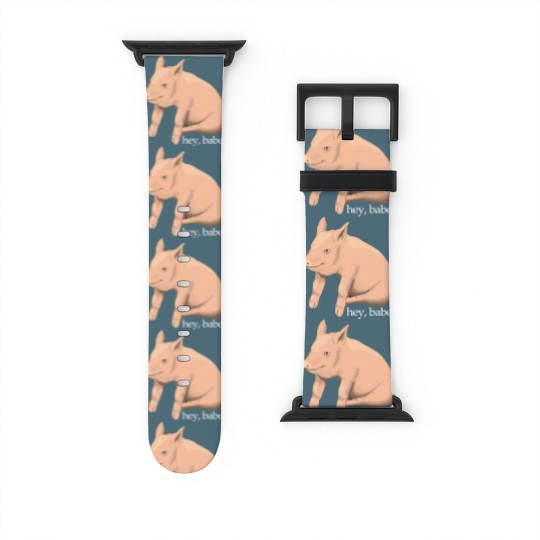 Discover Hey Babe Cute Pig Pun Watch Bands For Apple Watch