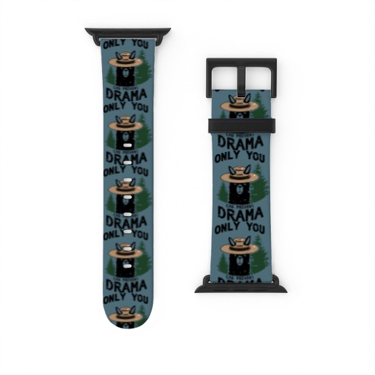 Discover Only You Can Avoid the Drama, Llama Smokey Parody, Llama Super Soft Watch Bands For Apple Watch