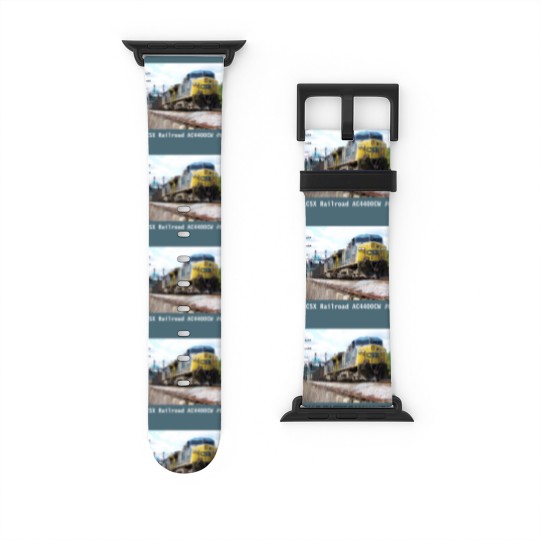 Discover CSX Railroad AC4400CW #6 With a Coal Train Black Watch Bands For Apple Watch