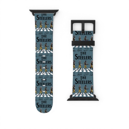 Discover The Stee lers Walking Abbey Road Signatures Watch Bands For Apple Watch