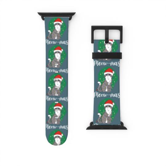 Discover Meow-Mas Cat Christmas Kitten Animal Christmas Tre Watch Bands For Apple Watch