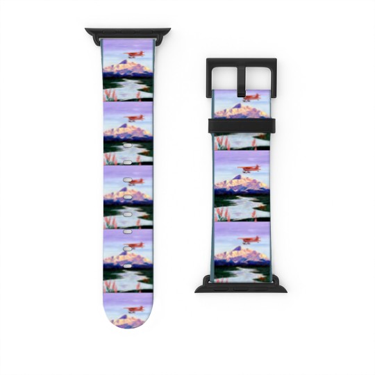 Discover Denali Mountain Painting, K2 Aviation, Living Room Painting, Alaska Mountain, Gift for Pilot, Scott Watch Bands For Apple Watch