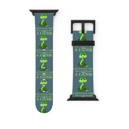 Discover Python Pithon Pi Symbol Happy Pi Day Watch Bands For Apple Watch Math