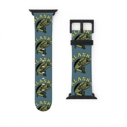 Discover Alaska USA State Travel Souvenir Funny Fishing Watch Bands For Apple Watch